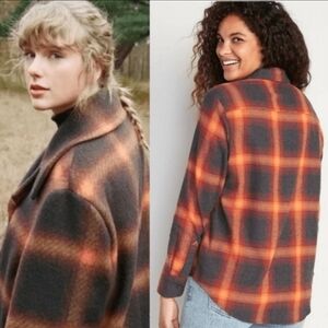 Taylor Swift Evermore Old Navy Plaid Button Down Size Small